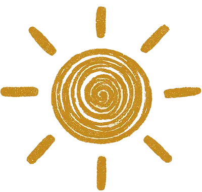 Ícone sol, símbolo da marca Pequena Grande Casa